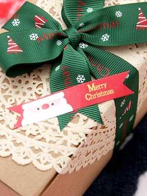 Christmas Stickers Santa Snowman Print Flag Shape Sealing Stickers Cupcake Decoration Toothpick stickers