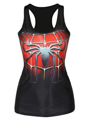 Women's Fashion Spider Digital Print Tank Top Summer T shirt