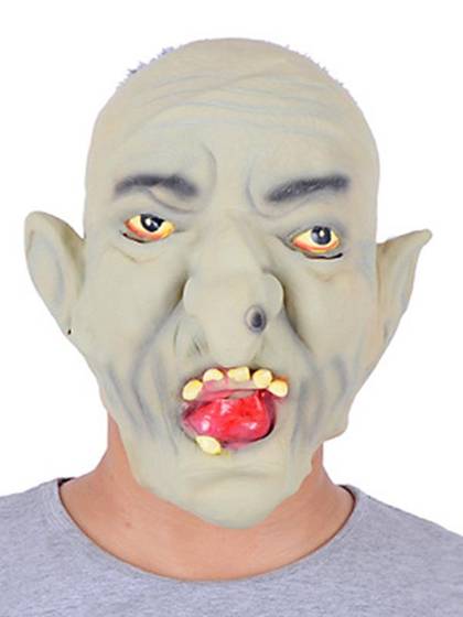 White Witch Halloween Mask Dance Performance Props Soft Horror Ghost Mask