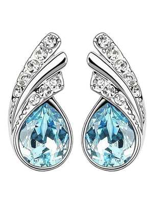 Womens Fashion Retro Jewelry Wing of Angel Crystal Earrings Drop Earings