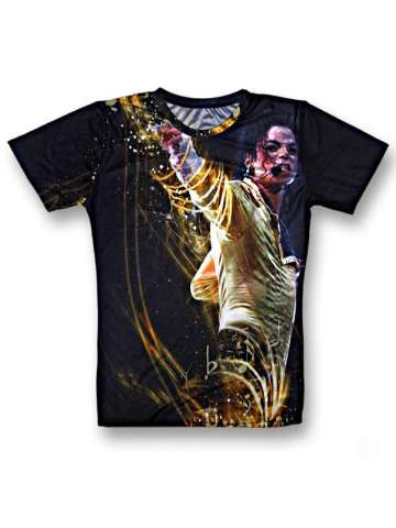 Fashion Michael Jackson Character T-shirt Casual O Neck Tops TShirt Tops Tees
