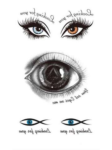 Creative Halloween Strange Eyes Waterproof tattoo stickers  decals Temporary Tattoo
