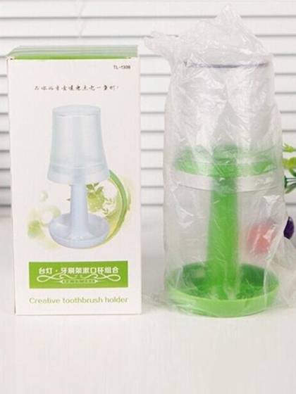 New Home Bathroom Sets Toothbrush Holder Rack Table Lamp Shape Toothbrush Cup Toothpaste Holder Bathroom Accessories