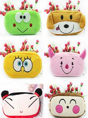 New Cute Cartoon Kawaii Pencil Case Plush Large PEN BAG For Kids School Supplies Material Korean Stationery