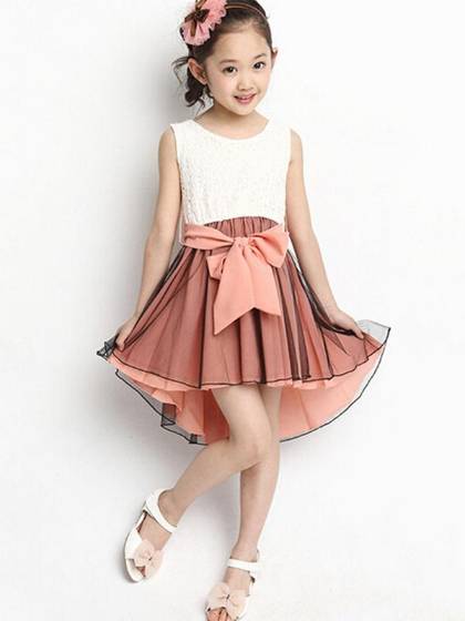 Little Girls Child Bambini Party Pizzo Lace Abito principessa Gonna Cute Dress Kid Baby Dress