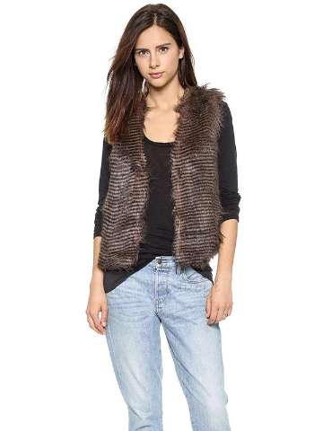 Women's Over Szie Fashion Furry Faux Fur Body Warmer Long Vest Waistcoat Gilet Sleeveless