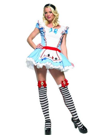2015 Adult Females Costumes New Sexy Alice In Wonderland Cosplay Party Fancy Dress Lolita Maid Outfit