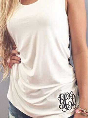 Fashion Womens Sexy Leopard Print Back Tank Tops Sleveless  Round Neck Casual Vest