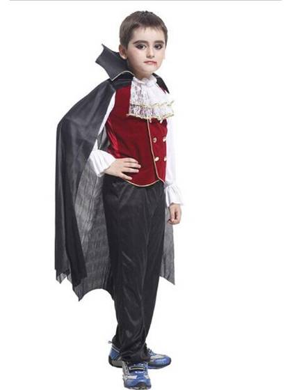 Children Halloween Count Vampire Makeup Clothing Costume Suit Halloween Fancy Outfits Kids Costume