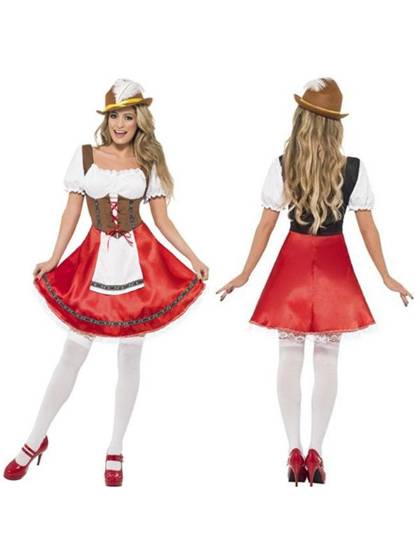 Sexy French Apron Maid Lolita Costume Dress & Headpiece Halloween Waitress Costume