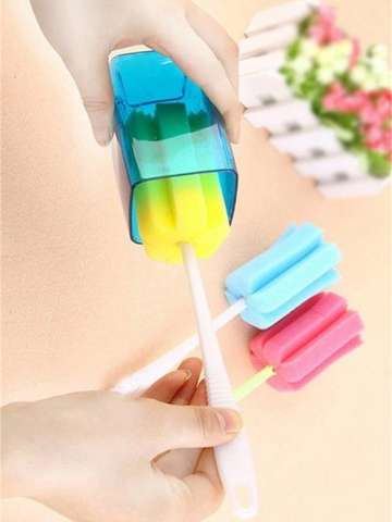 Kitchen Cleaning Tool Sponge Brush For Wineglass Bottle Coffe Tea Glass Cup Mug Drop