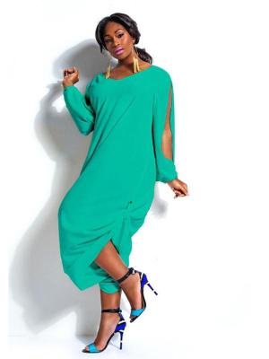 Women Sexy Fashion Long Sleeve Loose Jumpsuit Thick Siamese Trousers Casual Chiffon Dress