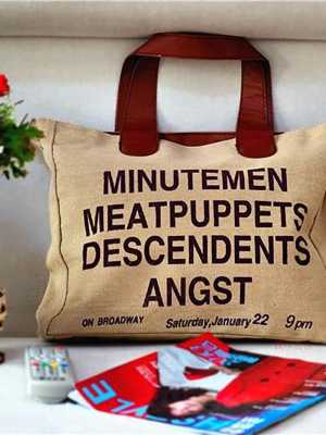 Oversized handbags alphabetical multi-canvas shoulder bag Mobile Messenger bag