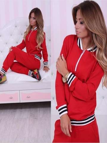 Women's Stripe baseball Sports Suit Casual Sweatshirts and pants