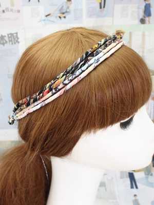 Korean Women Floral Chiffon Streamer Turban Headband Hair Band Fashion Accessories