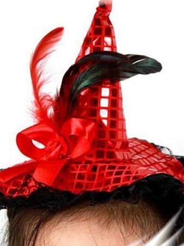 Sequined Headdress Witch Hat Halloween Party Use Accessories
