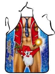 Fashion Digital Sexy Christmas Man Printing Apron Creative Cooking Aprons Costume Gifts
