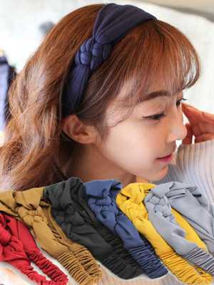 Women's Streamer Turban Strip Print Headband Twisted Knotted Hair Band Fashion Accessories