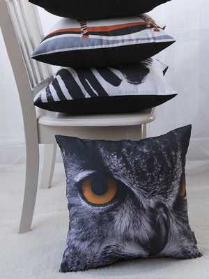 Simple Casual Fashion Animals Eagle Pattern Cotton Sofa Pillow Case Car Cushion Cover