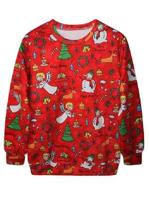 Unisex Merry Christmas Printed Sweatershirt