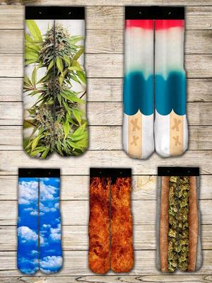 Terry Socks Unisex Thermal Transfer Street Tie-dye Stockings Harajuku Digital Print Socks