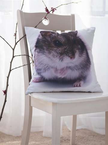 Simple Casual Fashion Mouse Pattern Cotton Sofa Pillow Case Car Cushion Cover