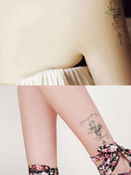 Halloween  Horror Cross Letters Pattern Waterproof Tattoo Stickers  Decals Temporary Tattoo