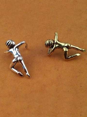 Women's Fashion New Personality Punk Style Child Design Ear Clip Ear Stud Earrings