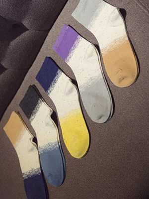 Autumn Winter Warm Thick Cotton Women Socks Outdoor Point Yarn Color Socks Soft Medium Socks