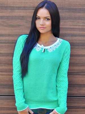 Sweety Girl Women's Round Collar Long Sleeve Knit Sweater Pullovers Christmas Gift