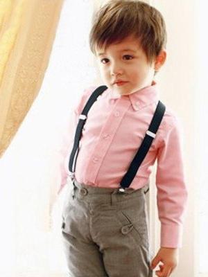 Children Kids High Quality Clip-on Solid Color Suspenders Elastic Adjustable Braces