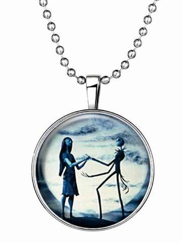 Halloween Christmas Cool Gifts Luminous Necklace Pendant Night light Glow Gost Choker Gifts Jewelry