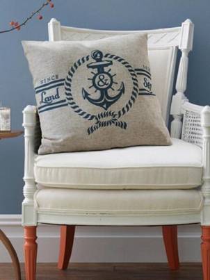 Simple Casual Fashion Mediterranean Sailing Cotton Automotive Sofa Pillow Cushion Case