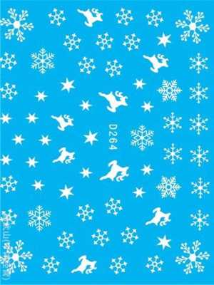 Christmas Gift Snow Watermark Nail Polish Stickers Manicure