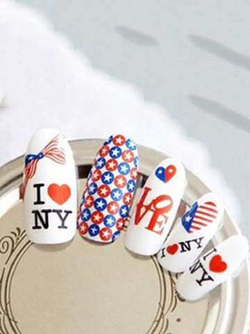 Women's Heart Floral DIY  Sticker Nail Art Decals Nails Wraps  Nail Tools Manicure