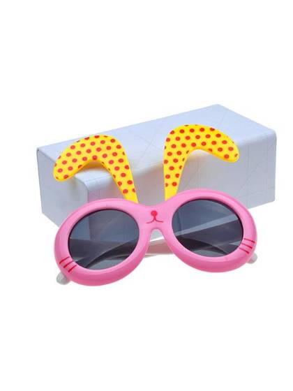 Fashion Cute Children Kids Baby Boys Girls Retro Sunglasses Plastic Rabbit Ear Frame Eyeglasses