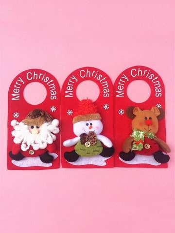 Fashion Xmas Santa Claus Snowman Bear Cute Christmas Door Decor Christmas Decoration