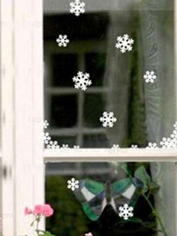Christmas Decoration Snowflakes Waterproof Window Stickers Wall Stickers