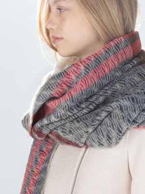 Europe And America Style Ocean Blue Women's Warm Scarves Wool Jacquard Weave Scarves Shawl