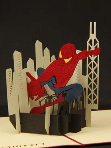 Christmas Gift 15*15CM Creative 3D Greeting Cards Handmade Paper-cut Engraving Postcards Folding Card