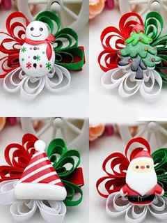 Christmas Element Gift Kid Children Hair Clip Hairpin Festival Gifts