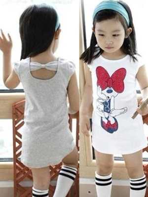 New Fashion Hot Sale Children's T shirts Summer New Casual Lovely Short sleeve Kids Girls T-shirt Dress