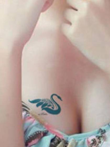 Creative Swan Couples Waterproof tattoo stickers  decals Temporary Tattoo