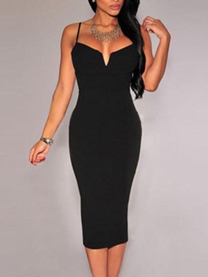 Women Sexy V Neck Backless Bodycon Dress Sling Off Shoulder Night Party Dress