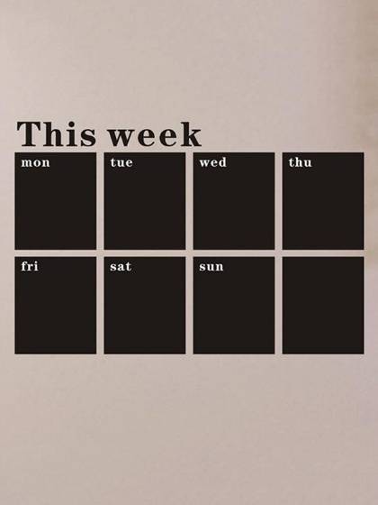 Week Blackboard Wall Sticker DIY Home Decoration Vinyl Waterpoof Removable Chalkboard Sticker