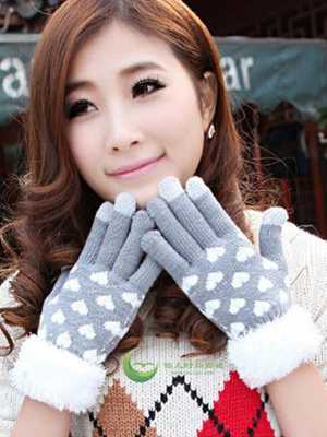 Winter Unisex Screen Touch Gloves Warm Knit Thickened Glove For Smart Phone Tablet Pad