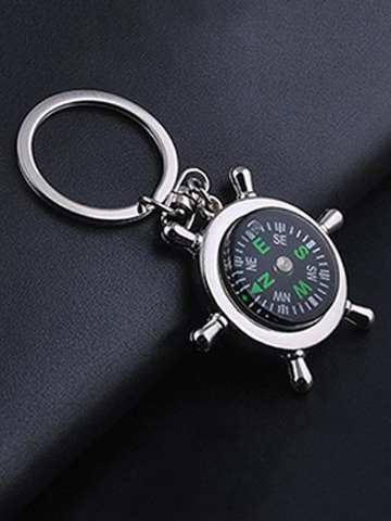 Compass Rudder Helm Keychain Key Ring Car Key Accessories Gift
