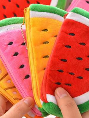 Big Volume Watermelon School Kids Pen Pencil Bag Case gift Pendant Cosmetics Purse Wallet Holder Pouch Office School Supplies