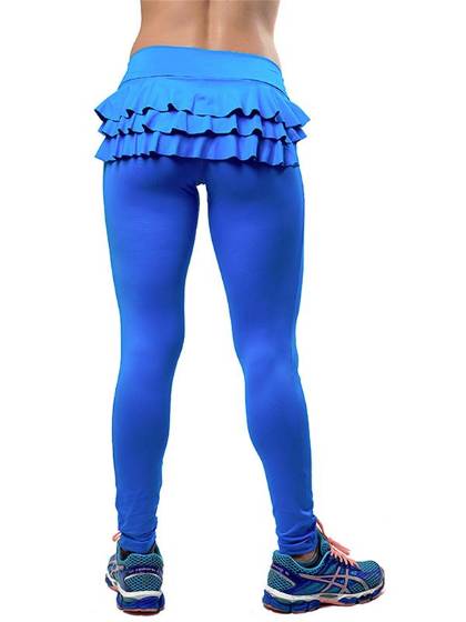 Atumn Fashion Women's Plus Size Tiered Tail Dress Pants Stretchy Fitness Leggings Yoga Gym Pants