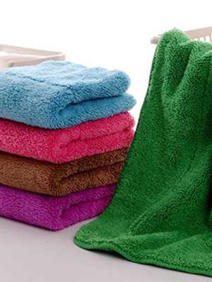 Double Layer Coral Velvet Cloth Dishclout Towel Wash Towel Soft Absorbent Cleaning Towel